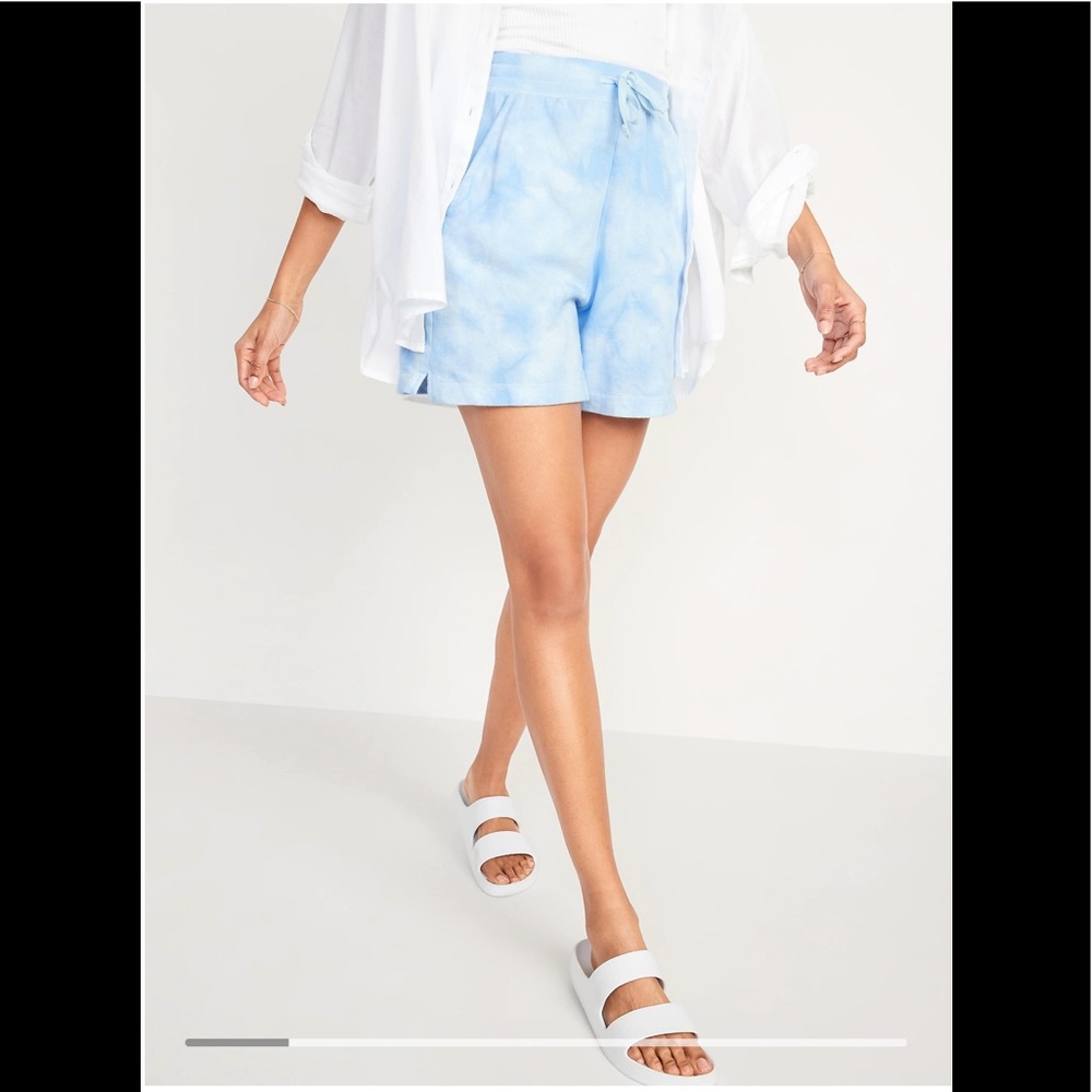Extra High-Waisted Vintage Tie-Dyed Sweat Shorts